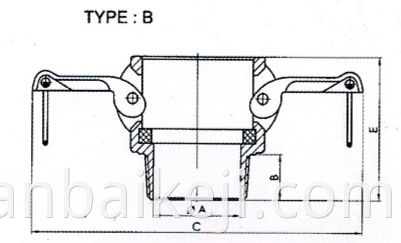 Aluminiumreduzierung der Camlock-Kupplungen type B-B